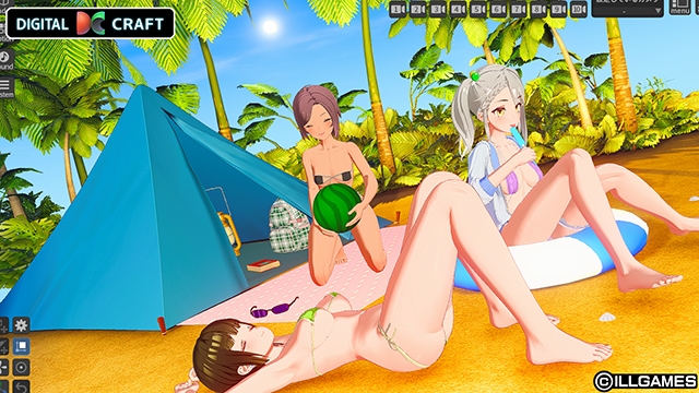 A beach diorama in DIGITAL CRAFT