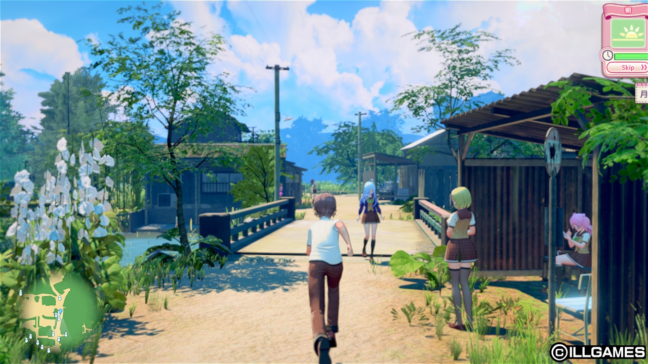 朝の村の3Dマップを歩く